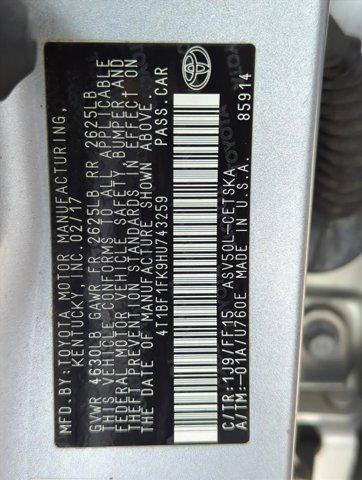 used 2017 Toyota Camry car, priced at $15,539