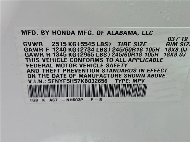 used 2019 Honda Pilot car, priced at $20,998