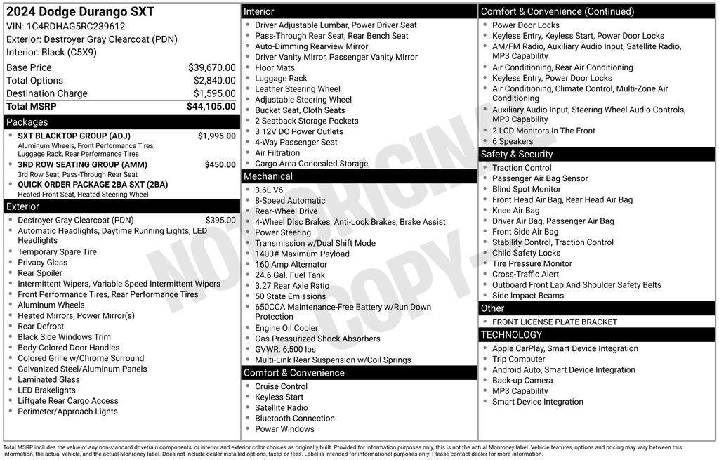 used 2024 Dodge Durango car, priced at $24,553