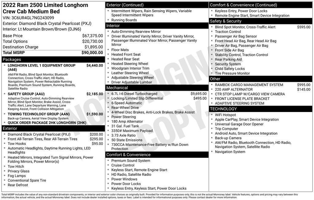 used 2022 Ram 2500 car, priced at $51,989
