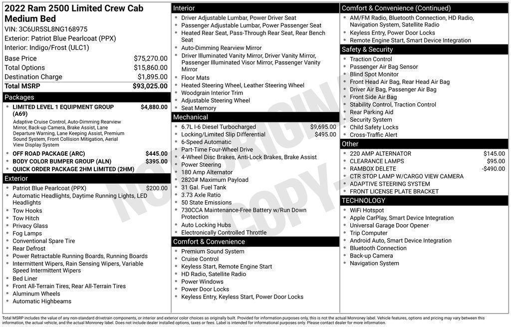 used 2022 Ram 2500 car, priced at $47,449