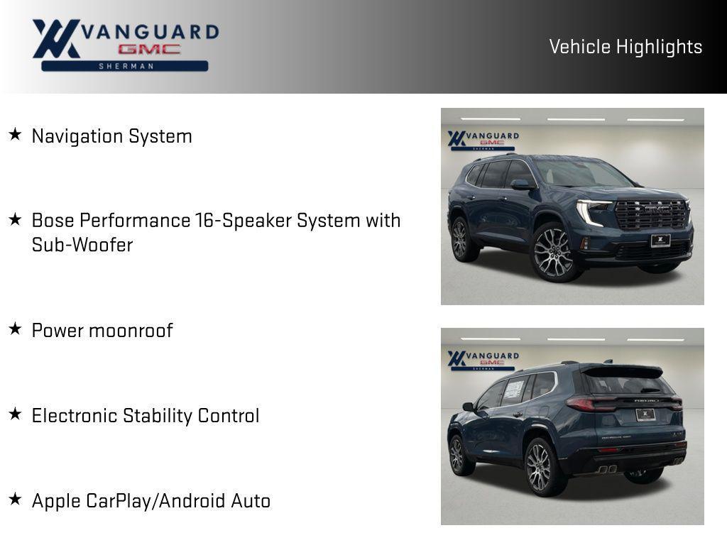 new 2026 GMC Acadia car, priced at $66,224