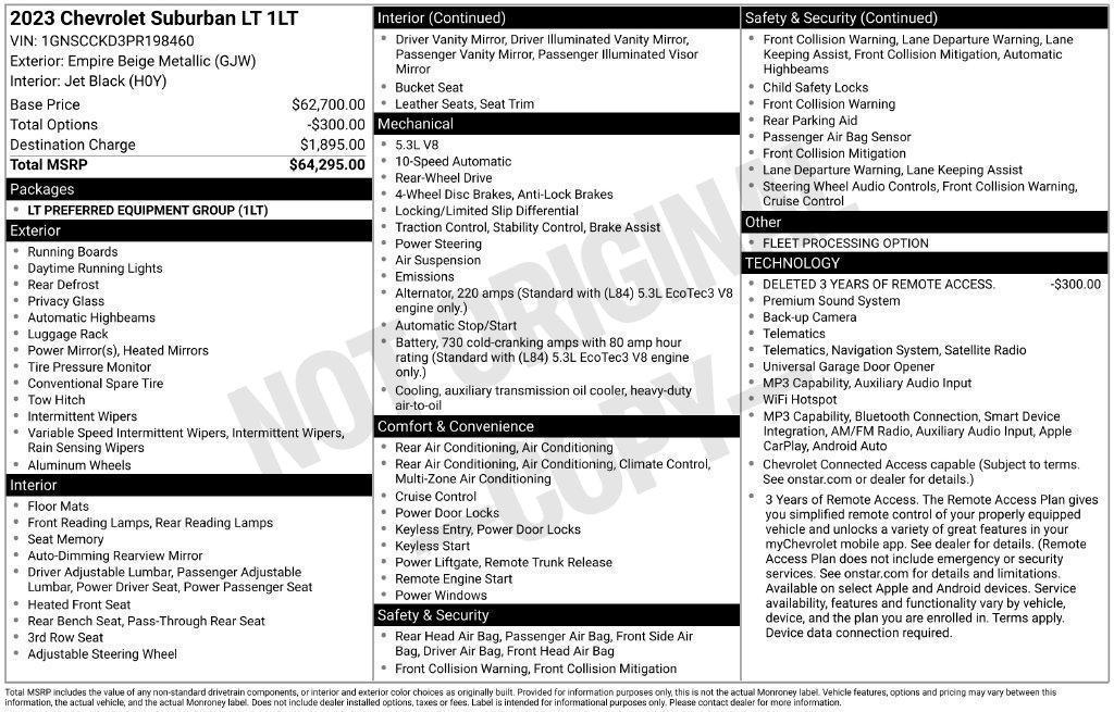 used 2023 Chevrolet Suburban car, priced at $34,356