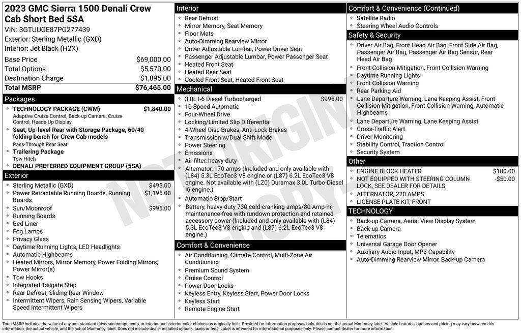 used 2023 GMC Sierra 1500 car, priced at $44,760