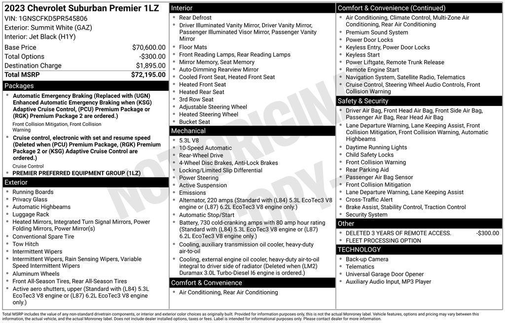 used 2023 Chevrolet Suburban car, priced at $34,875