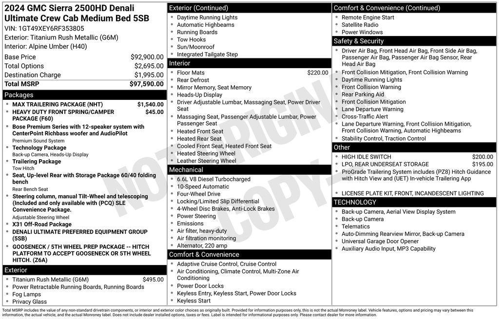 used 2024 GMC Sierra 2500 car, priced at $73,000