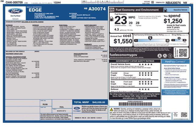 used 2022 Ford Edge car, priced at $26,398