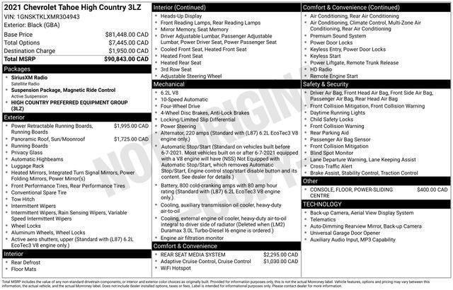 used 2021 Chevrolet Tahoe car, priced at $46,899