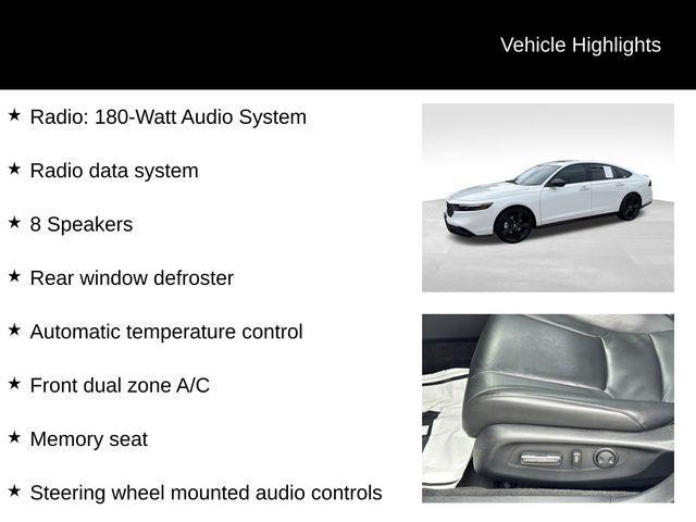 used 2024 Honda Accord Hybrid car, priced at $29,398