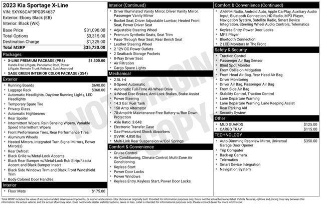 used 2023 Kia Sportage car, priced at $23,995