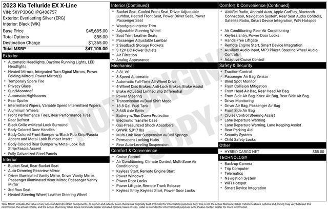 used 2023 Kia Telluride car, priced at $33,998