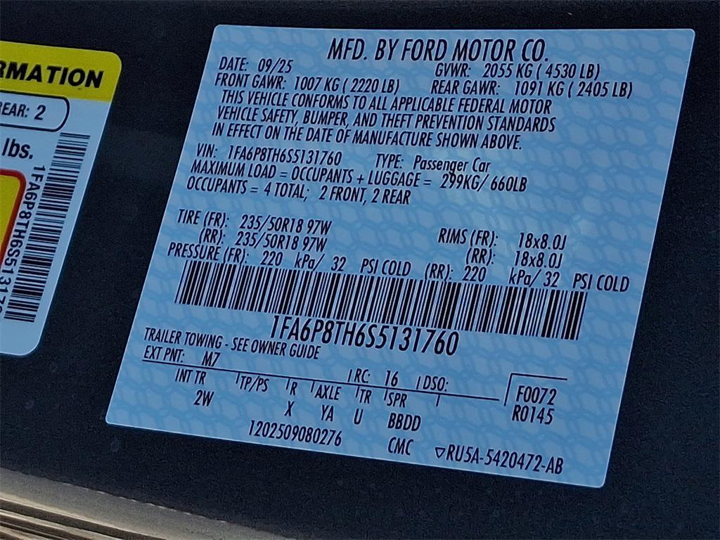 new 2025 Ford Mustang car, priced at $36,775