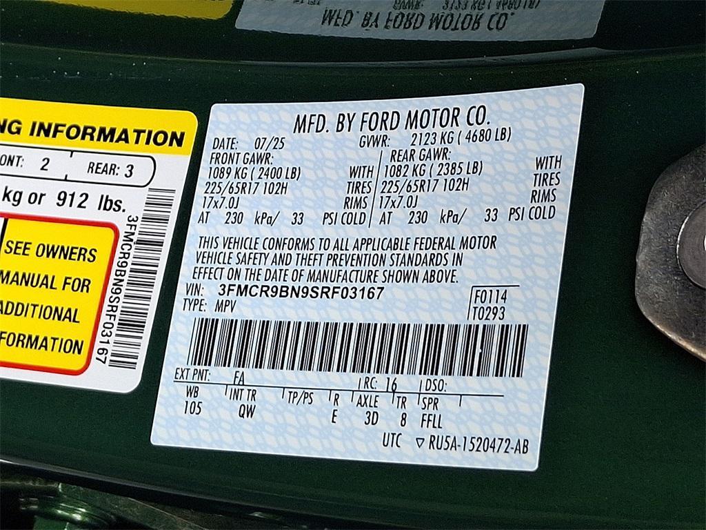 new 2025 Ford Bronco Sport car, priced at $36,900