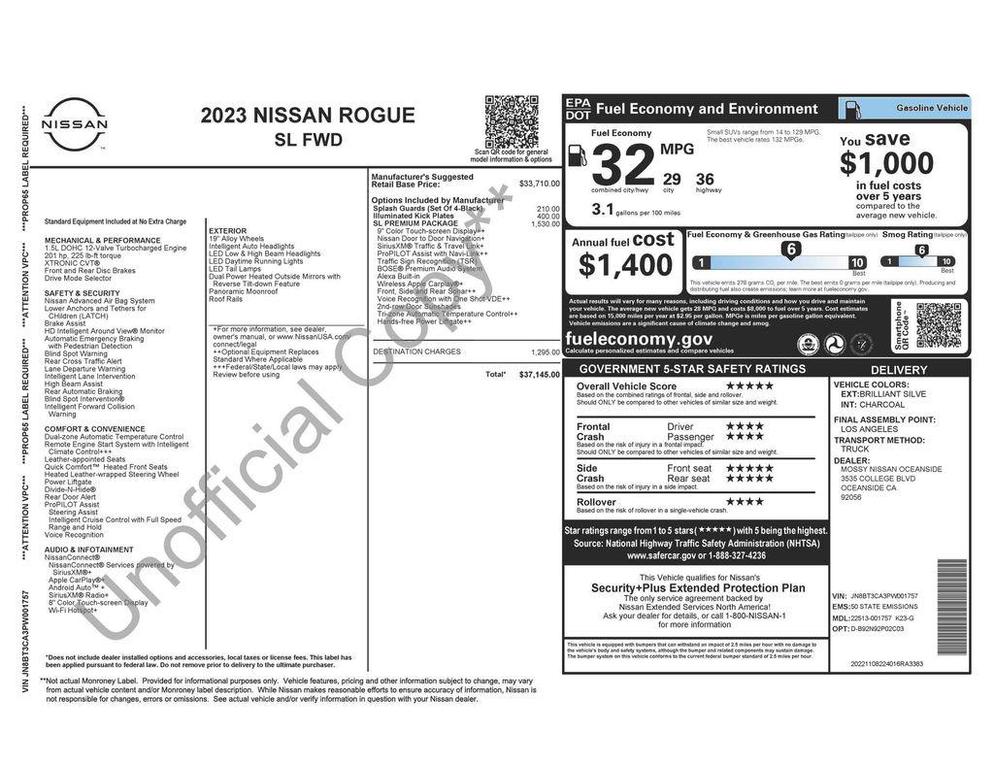 used 2023 Nissan Rogue car, priced at $22,273