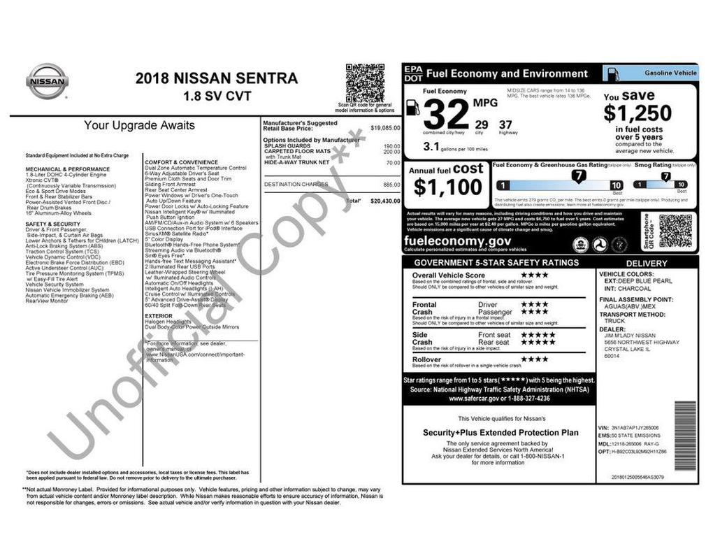 used 2018 Nissan Sentra car, priced at $9,995