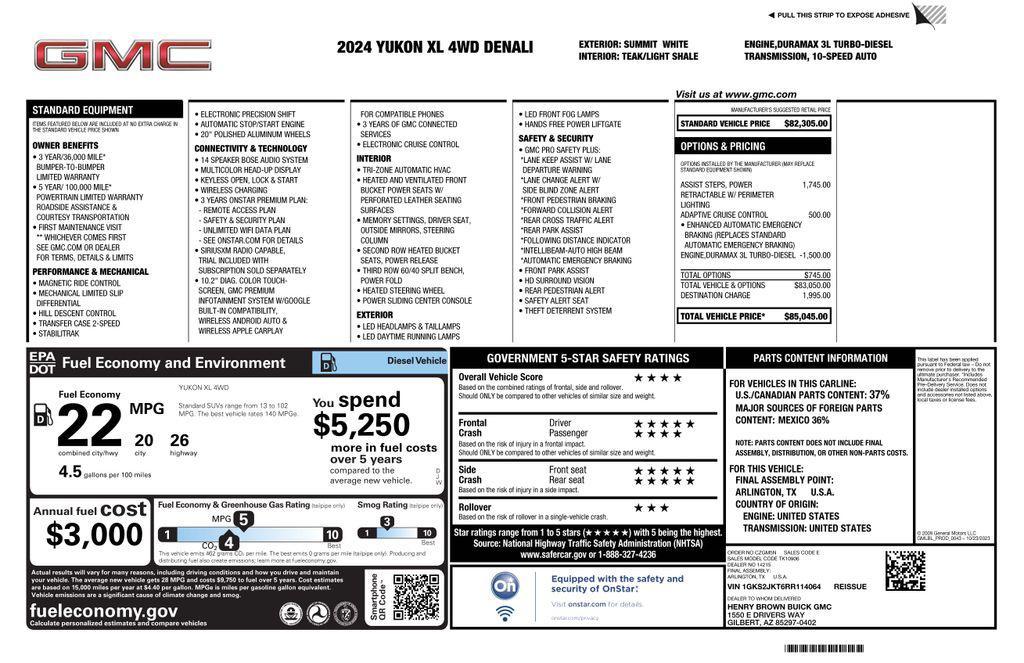 used 2024 GMC Yukon XL car, priced at $70,973