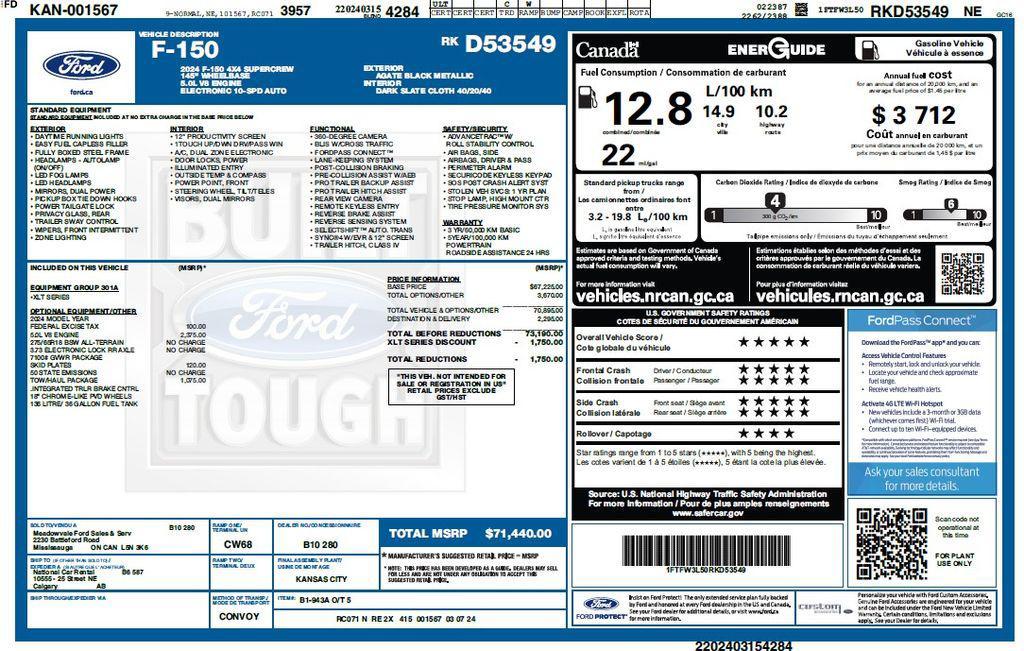 used 2024 Ford F-150 car, priced at $45,673