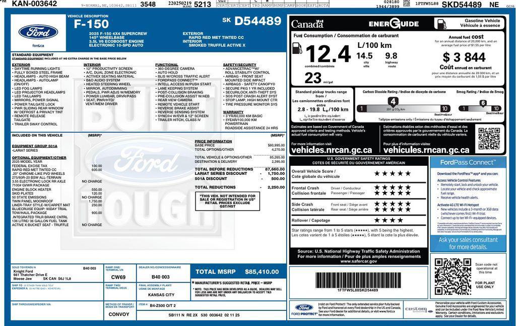 used 2025 Ford F-150 car, priced at $55,873
