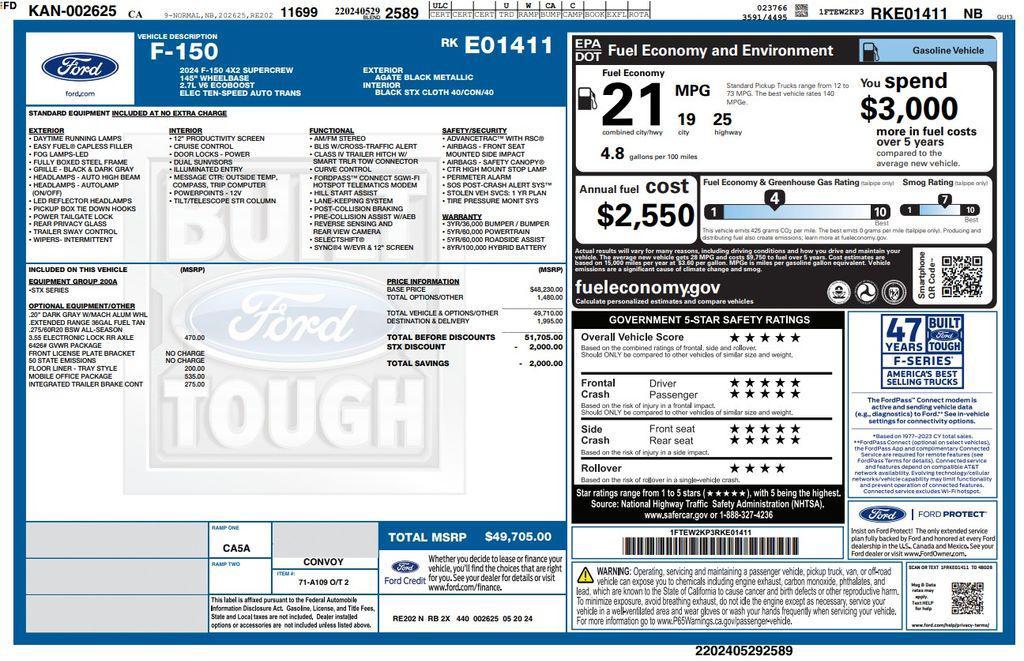used 2024 Ford F-150 car, priced at $36,173