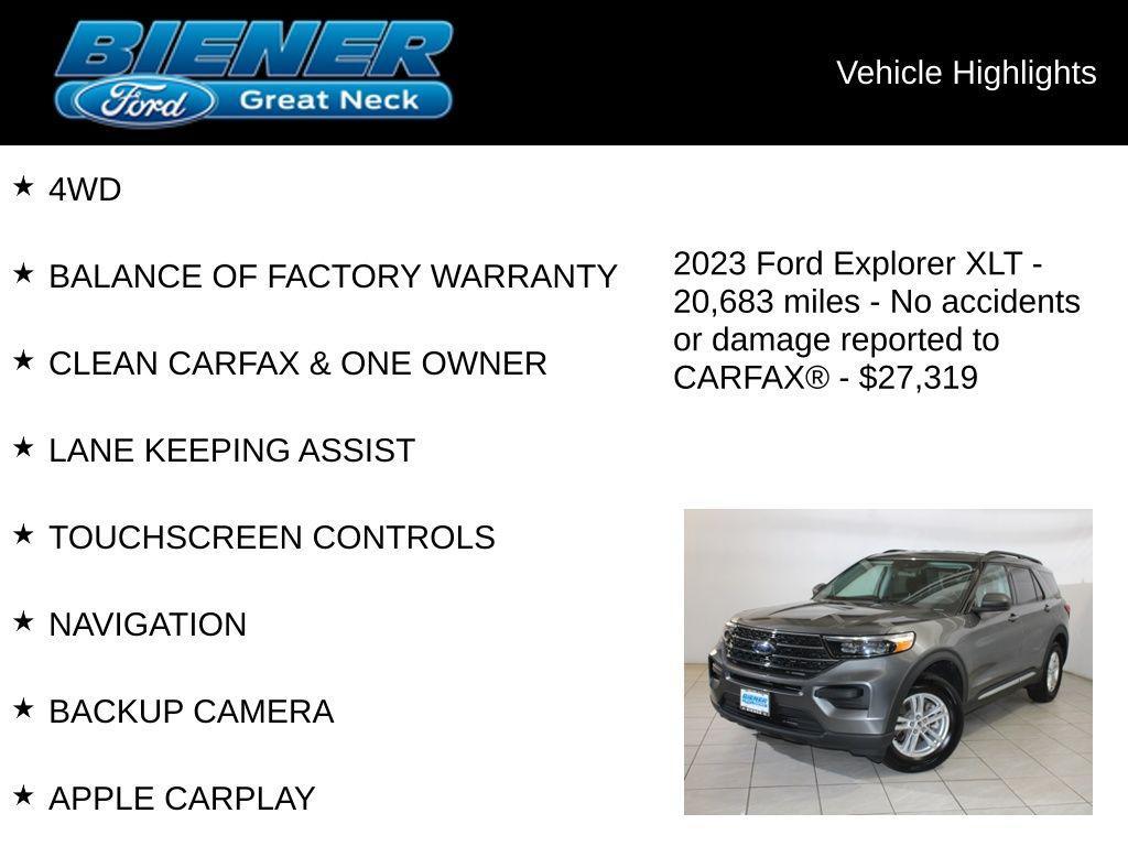 used 2023 Ford Explorer car, priced at $27,319