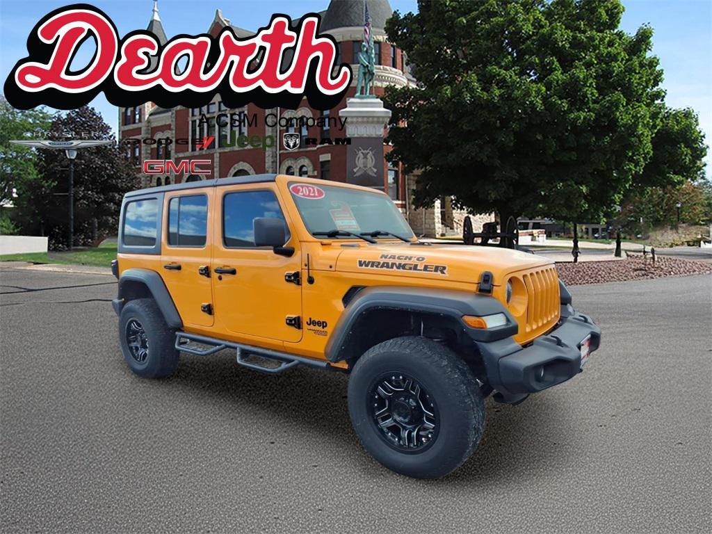 used 2021 Jeep Wrangler Unlimited car, priced at $25,492