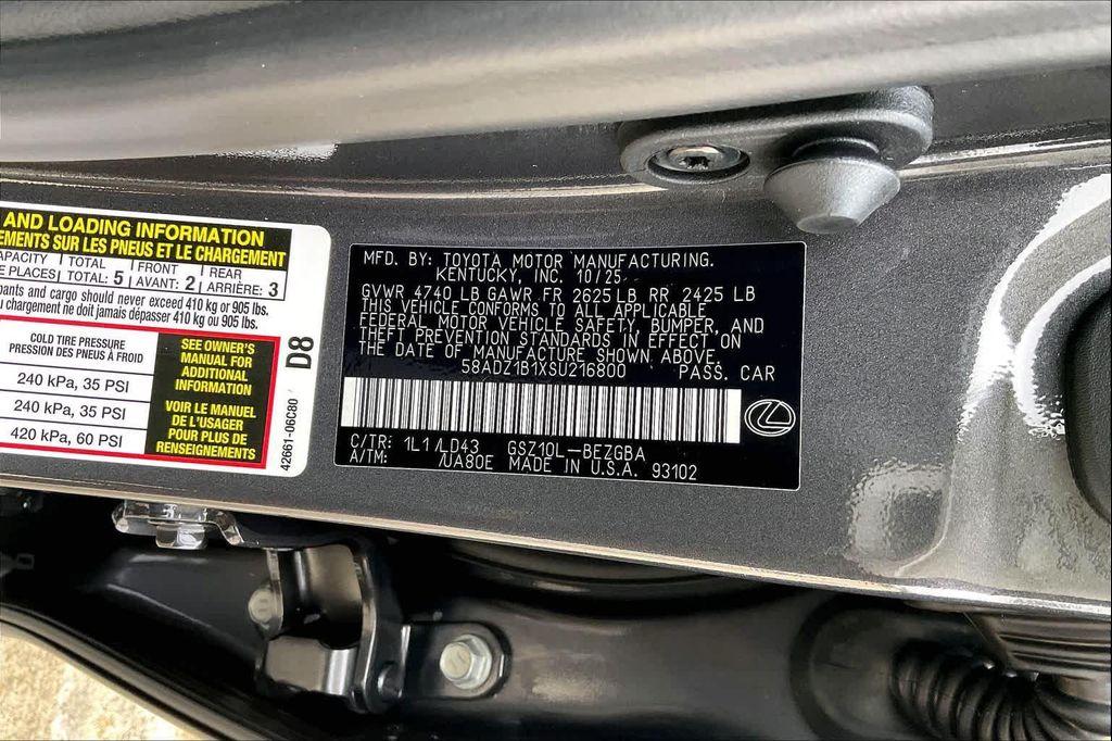 new 2025 Lexus ES 350 car, priced at $49,649