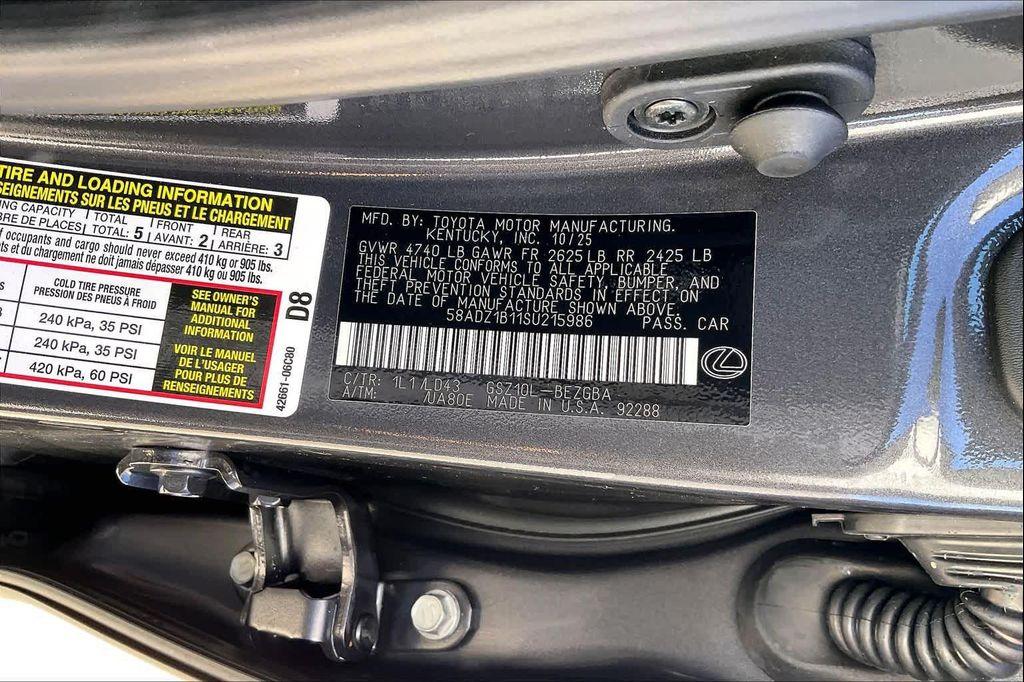 new 2025 Lexus ES 350 car, priced at $49,550