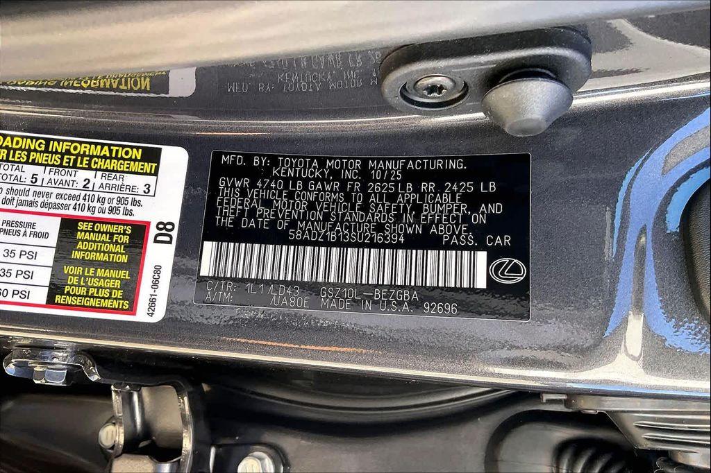 new 2025 Lexus ES 350 car, priced at $49,649