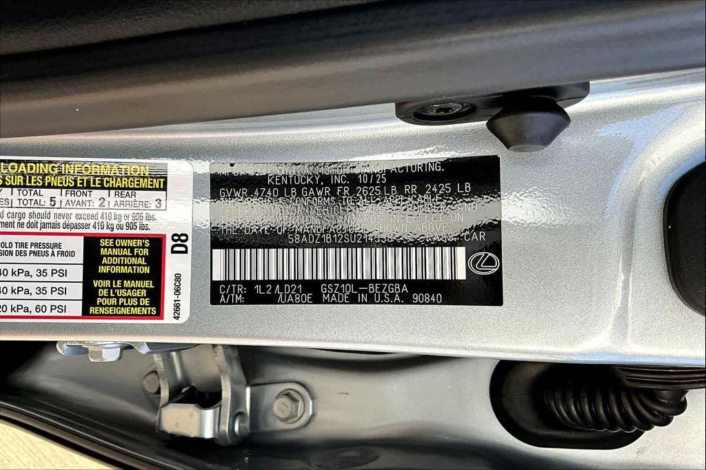 new 2025 Lexus ES 350 car, priced at $49,649