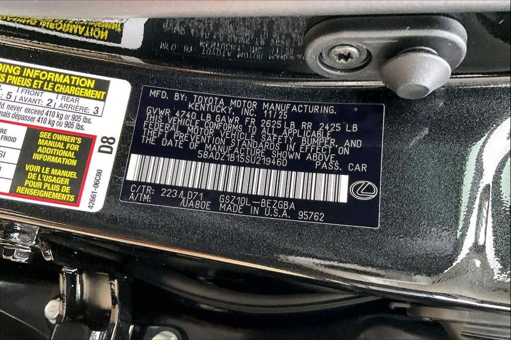 new 2025 Lexus ES 350 car, priced at $47,764