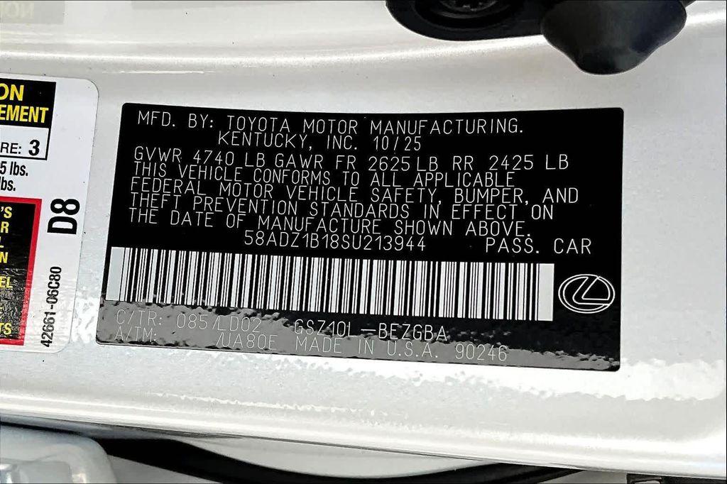 new 2025 Lexus ES 350 car, priced at $48,464