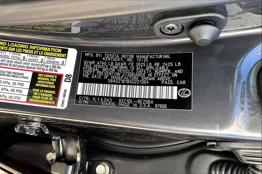 new 2025 Lexus ES 350 car, priced at $49,625