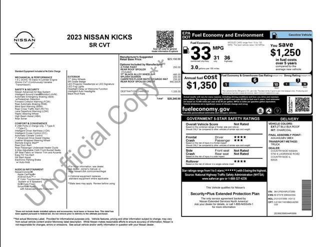 used 2023 Nissan Kicks car, priced at $17,896