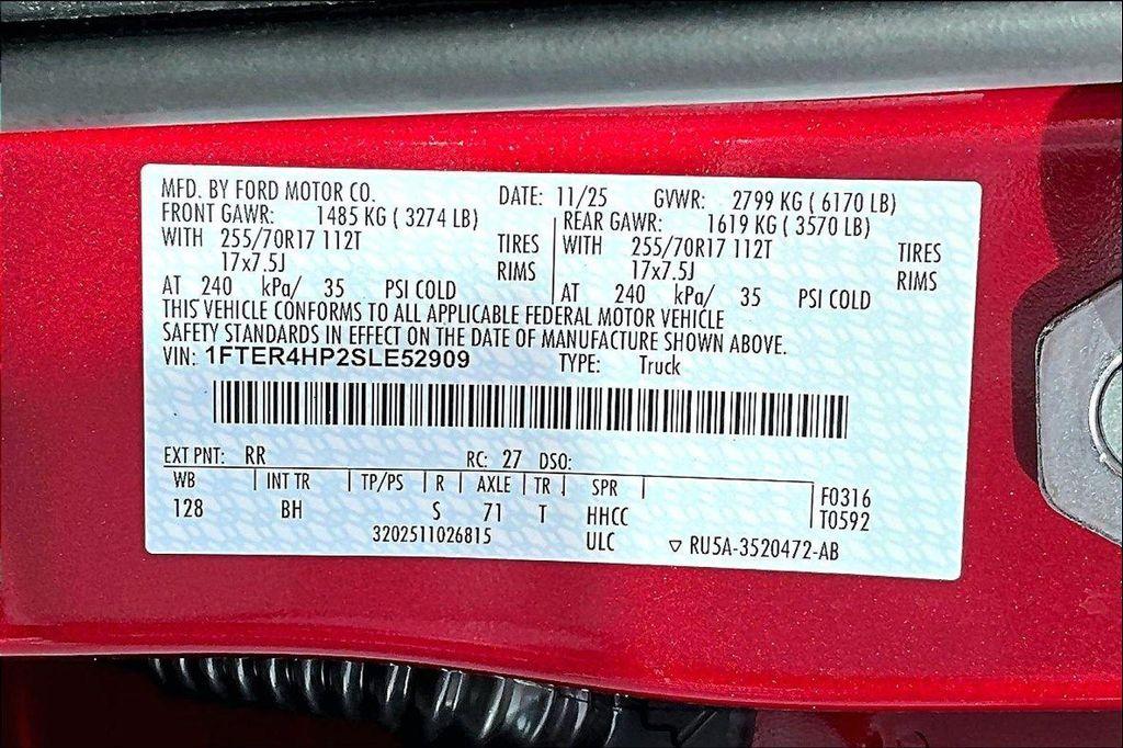 new 2025 Ford Ranger car, priced at $42,190