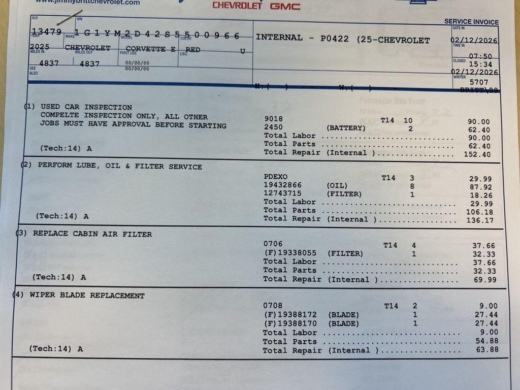 used 2025 Chevrolet Corvette E-Ray car, priced at $103,499