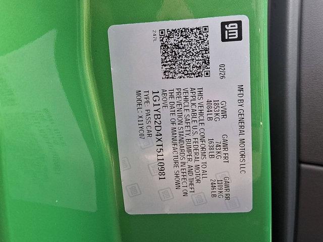 new 2026 Chevrolet Corvette car, priced at $98,635