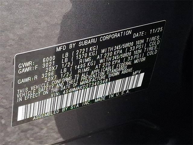 new 2026 Subaru Ascent car, priced at $50,054