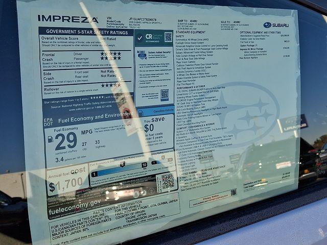 new 2026 Subaru Impreza car, priced at $27,100