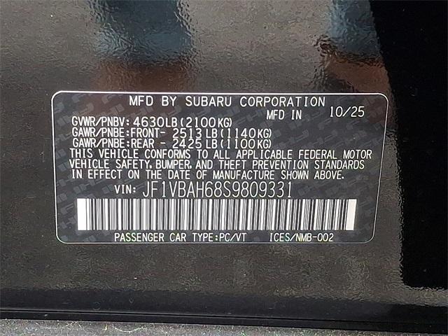 new 2025 Subaru WRX car, priced at $38,015