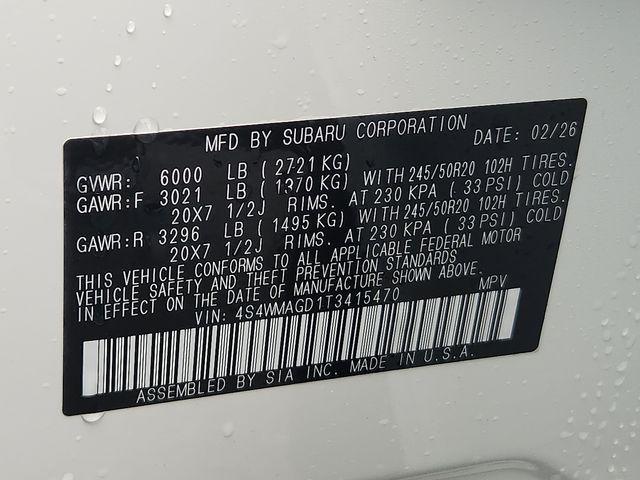 new 2026 Subaru Ascent car, priced at $47,095