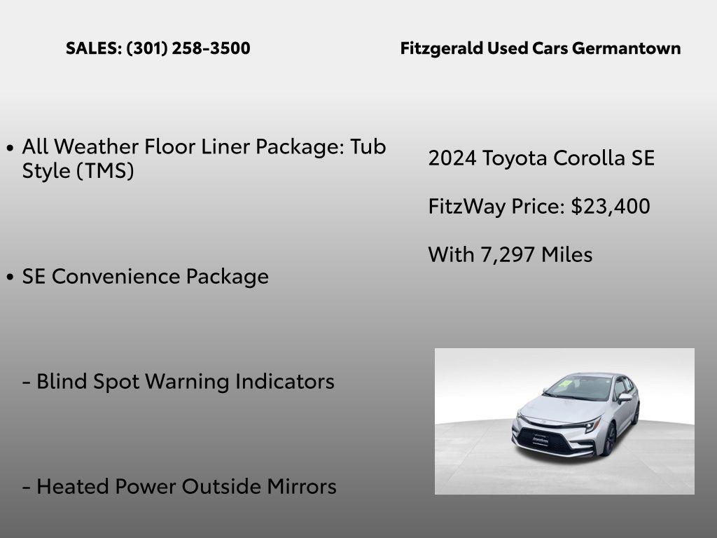 used 2024 Toyota Corolla car, priced at $23,400