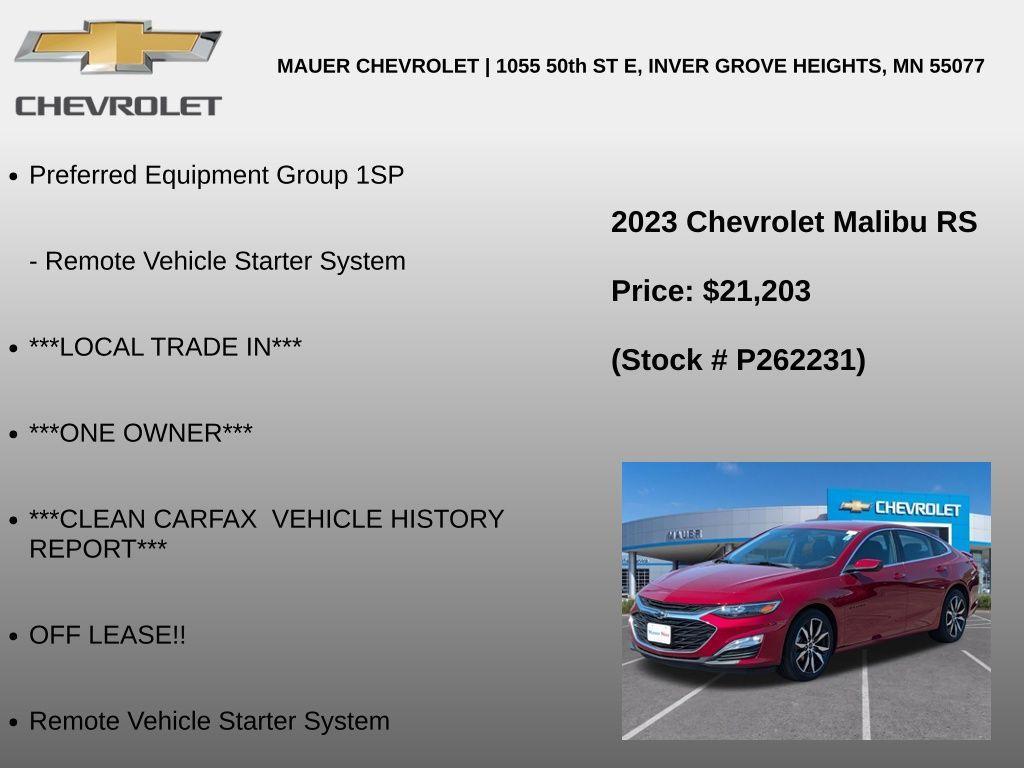 used 2023 Chevrolet Malibu car, priced at $21,203