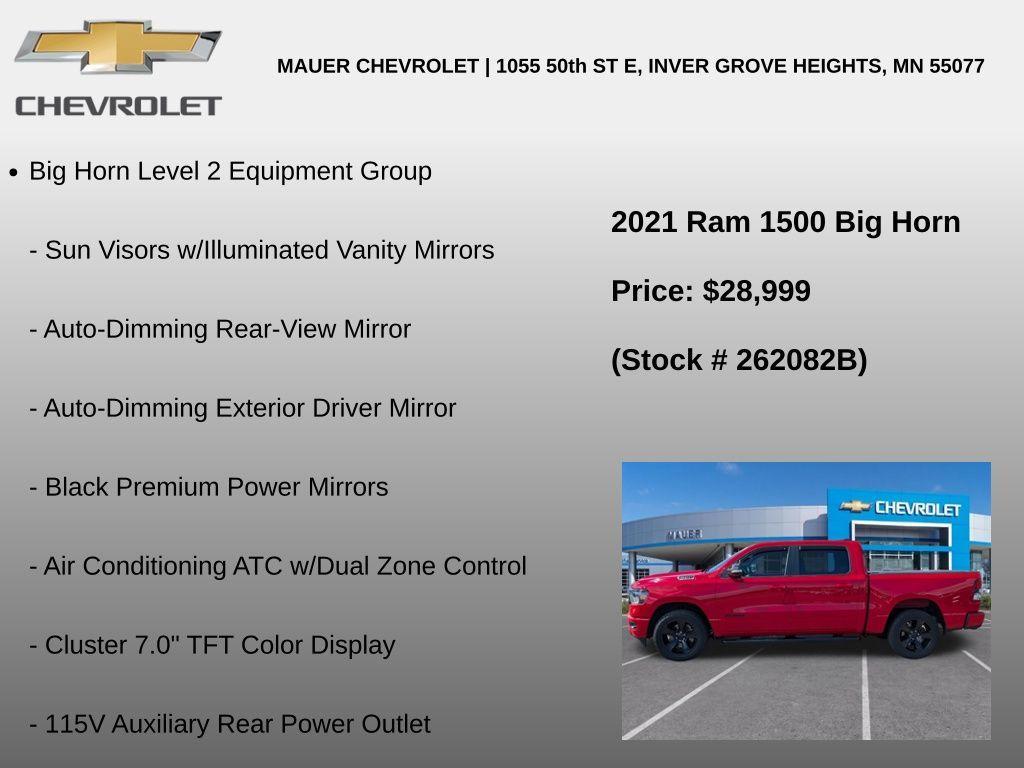 used 2021 Ram 1500 car, priced at $28,999