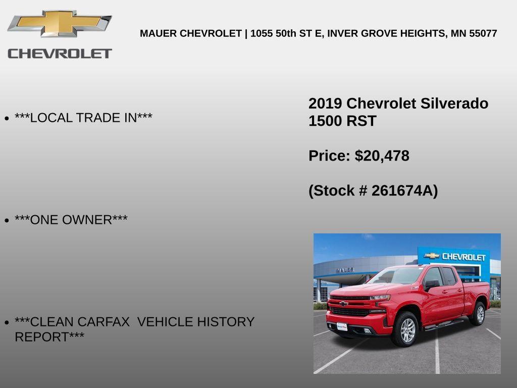 used 2019 Chevrolet Silverado 1500 car, priced at $20,478