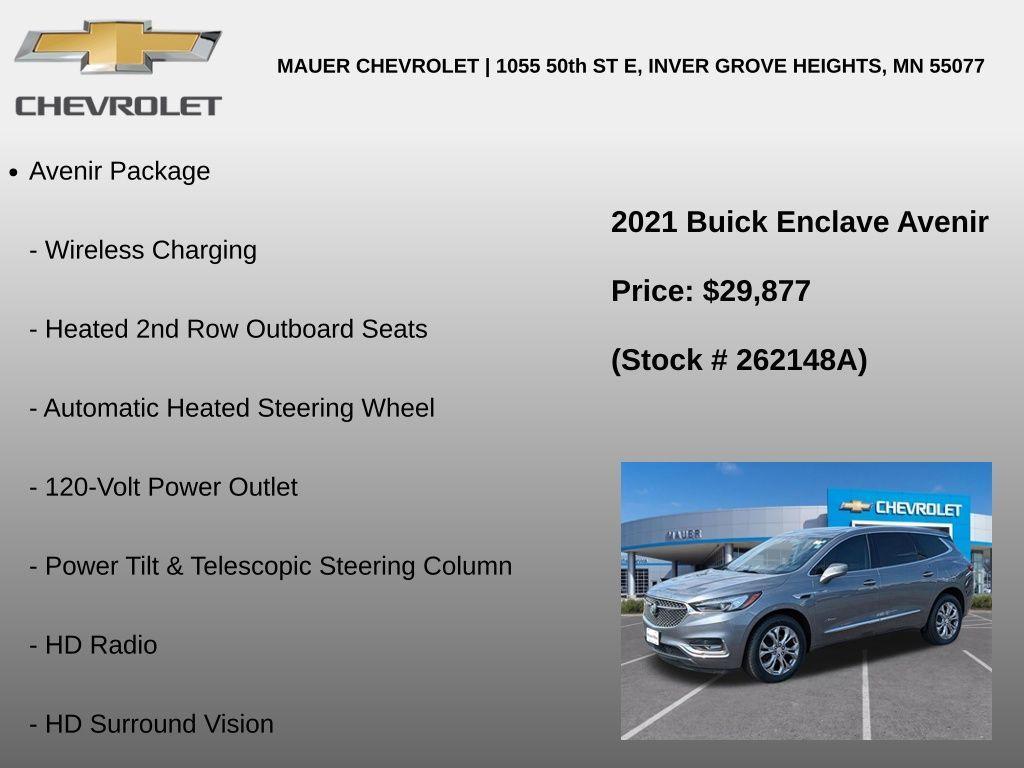 used 2021 Buick Enclave car, priced at $29,877