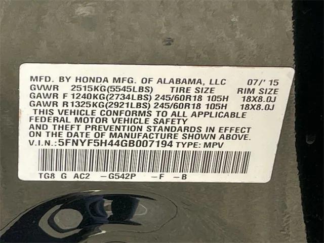 used 2016 Honda Pilot car, priced at $11,229