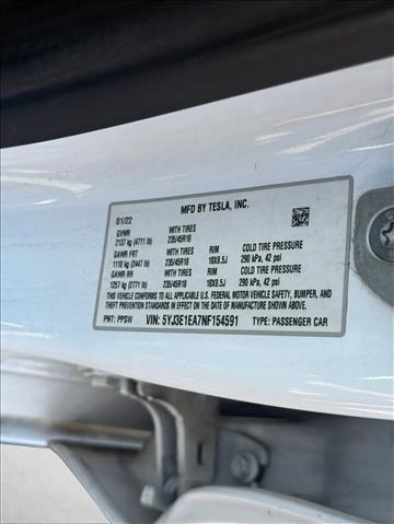used 2022 Tesla Model 3 car, priced at $21,215