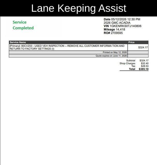 used 2026 GMC Acadia car, priced at $53,720