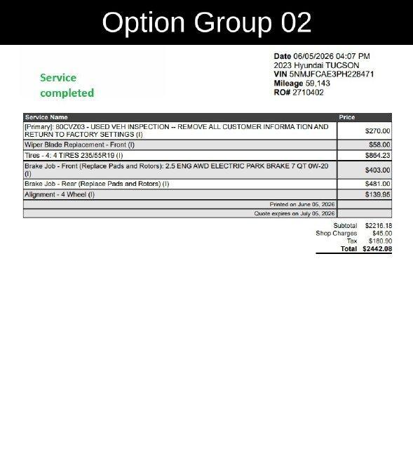 used 2023 Hyundai Tucson car, priced at $18,447