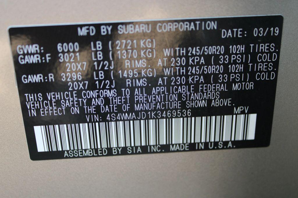 used 2019 Subaru Ascent car, priced at $15,400